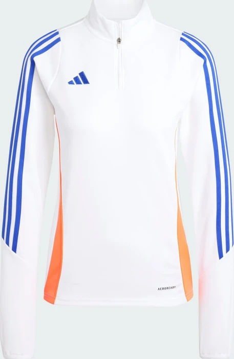 adidas Tiro 24 Funktionsshirt langarm white/lucid blue/app solar red (Damen)