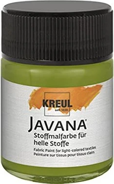 Kreul Javana Stoffmalfarbe für helle Stoffe, olivgrün, 50ml