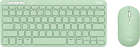 Trust Lyra Multi-Device Wireless Keyboard & Mouse Set, grün, USB/Bluetooth, DE