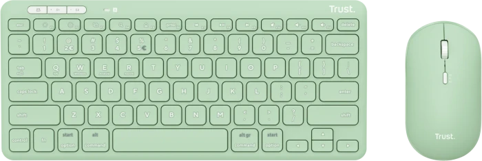 Trust Lyra Multi-Device Wireless Keyboard & Mouse Set, grün, USB/Bluetooth, DE