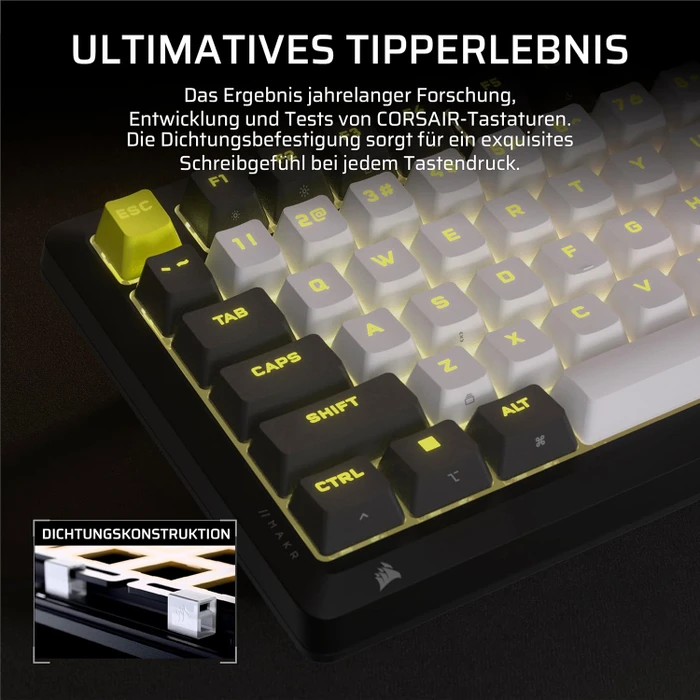 Corsair Makr Pro 75, schwarz, Corsair MGX Hyperdrive, USB, DE