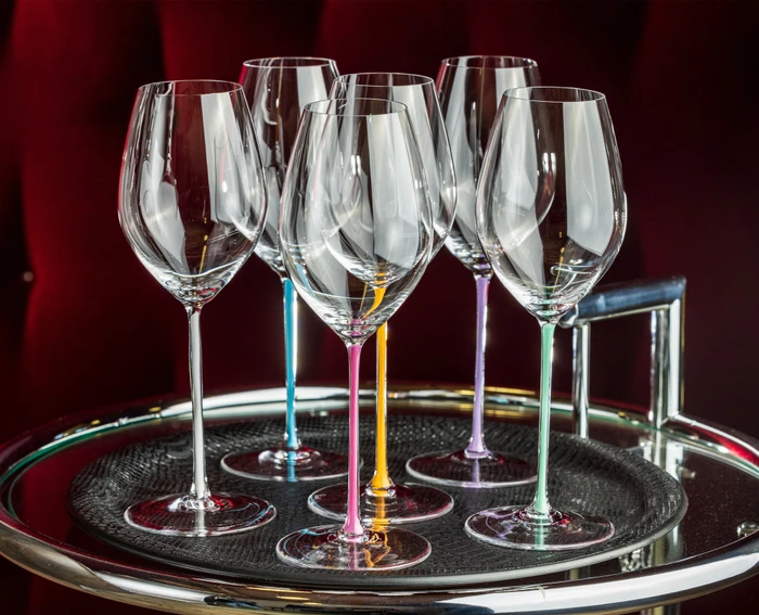 Riedel Fatto A Mano Champagner Weinglas mint
