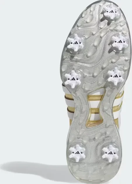 adidas Tour360 24 Boost cloud white/gold metallic/silver metallic (Herren)