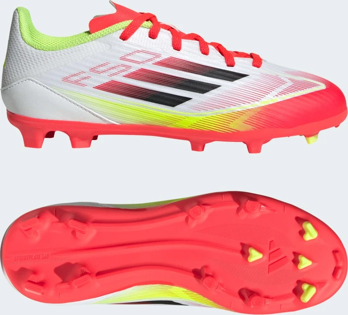 adidas F50 League FG/MG cloud white/core black/solar yellow (Junior)