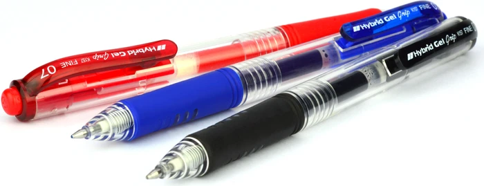 Pentel Hybrid Gel Grip K157 0.7mm/0.35mm Gelroller rot/transparent
