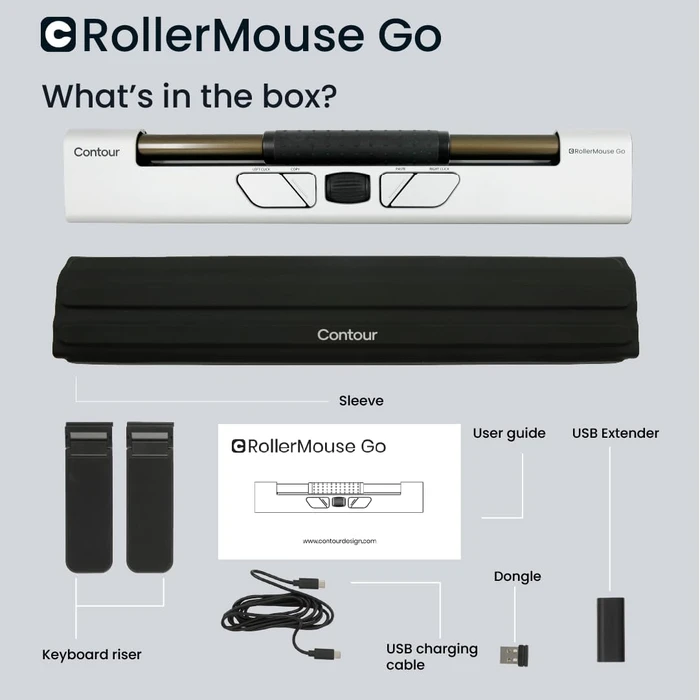 Contour Design RollerMouse Go Wireless, USB-C/USB-A/Bluetooth (CDRMGO10000) – Bild 8