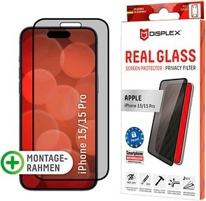 Displex Real Glass Full Cover Privacy für Apple iPhone 15/15 Pro