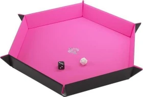 Gamegenic Magnetic Dice Tray Hexagonal schwarz/pink