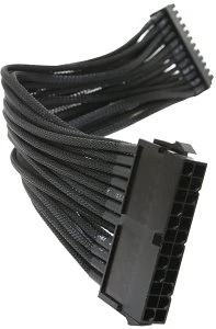 NZXT 24-Pin ATX Verlängerung 25cm, sleeved schwarz