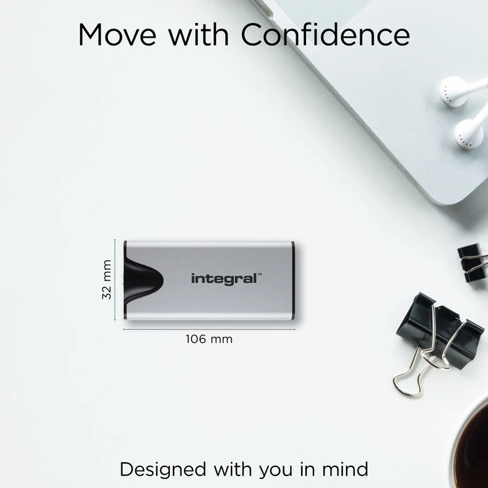 Integral SlimXpress Pro Portable SSD, 500GB, USB-C 3.2