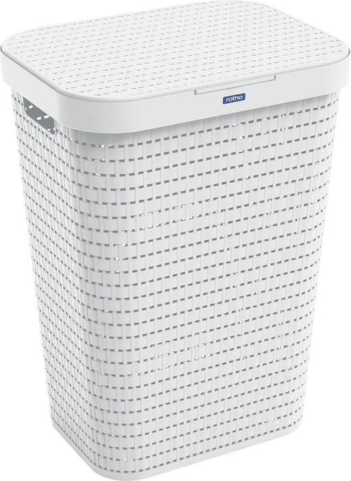Rotho Country 55l Wäschekorb mistletoe white