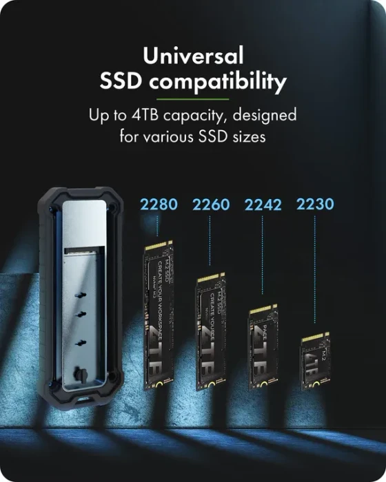 RaidSonic Icy Box IB-1827MCP-C31, M.2 NVMe/SATA SSD Enclosure, USB-C 3.1
