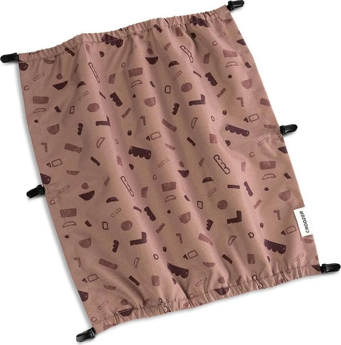 Croozer Kraams Zweisitzer Fahrradanhänger Sonnenschutz red patterned