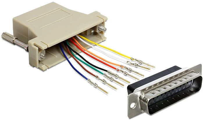 DeLOCK Sub-D 25 Pin, RJ-45 Buchse Montagesatz Adapter