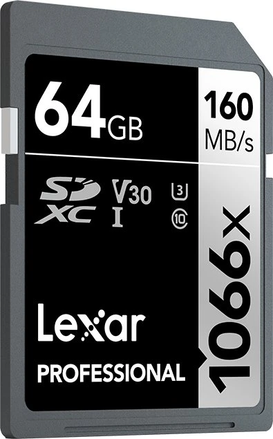 Lexar Professional 1066x Silver Series R160/W70 64GB, UHS-I U3, Class 10