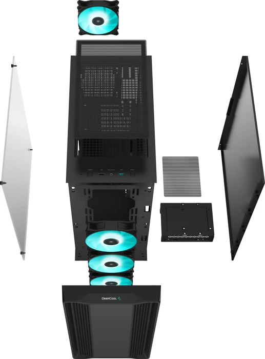 DeepCool CC560, schwarz, Glasfenster