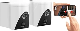 VisorTech LED-Außenwandleuchte & WLAN-Full-HD-Kamera, 2er-Pack