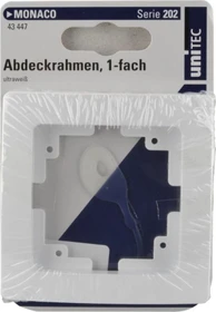 uniTEC MONACO Serie 202 Abdeckrahmen 1-fach, ultraweiß
