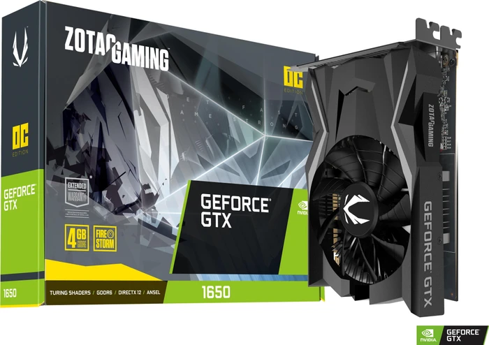 Zotac Gaming GeForce GTX 1650 OC GDDR6, 4GB GDDR6, DVI, HDMI, DP