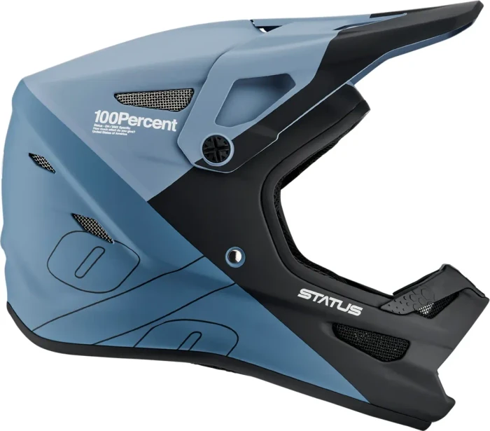 100% Status Fullface-Helm drop/steel blue