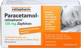 Paracetamol-ratiopharm 125mg Zäpfchen, 10 Stück