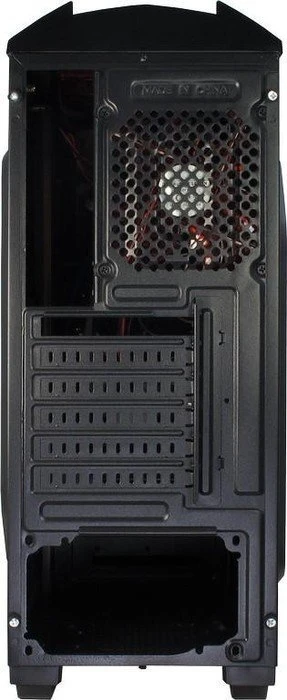 Inter-Tech Q2 Illuminator, Acrylfenster, Lüfter LED rot