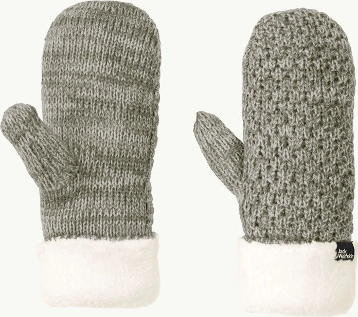 Jack Wolfskin Highloft Knit Mitten Skihandschuhe dusty olive (Damen)