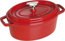 Zwilling Staub Cocotte Schmortopf oval 29.2x23cm 2.35l kirschrot