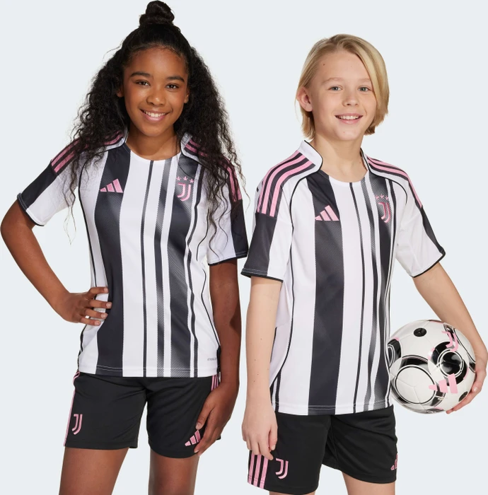 adidas Juventus Turin 2025/2026 Heimtrikot schwarz/weiß (Junior)