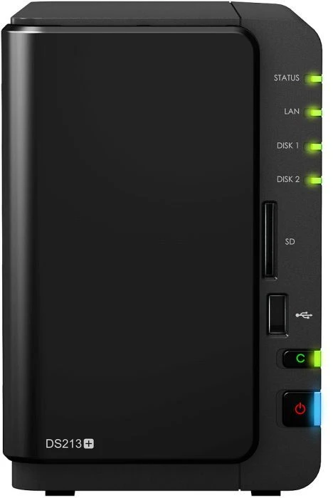 Synology DiskStation DS213+, 512MB RAM, 1x RJ-45 1000Base-T, 2x USB-A 3.0