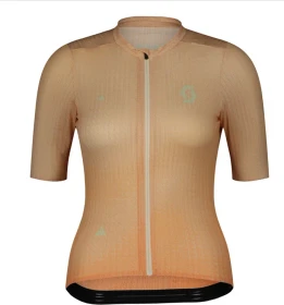 Scott Unlimited SL Trikot kurzarm soft yellow/melon orange (Damen)
