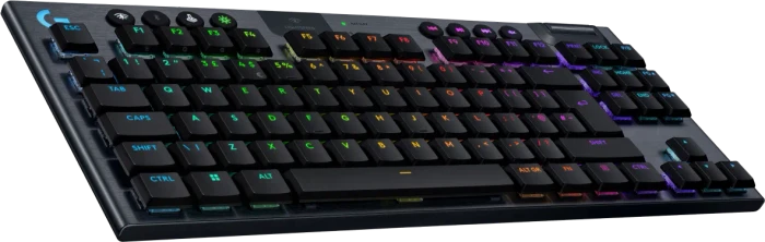 Logitech G915 X Lightspeed TKL, schwarz, LEDs RGB, GL TACTILE, USB/Bluetooth, DE