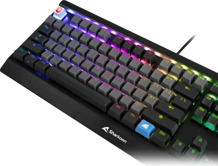 Sharkoon Skiller SAC20 Keycap Set, Kunststoff (PBT) Double-Shot, schwarz/grau, 114 Tasten (104+10), ANSI-US