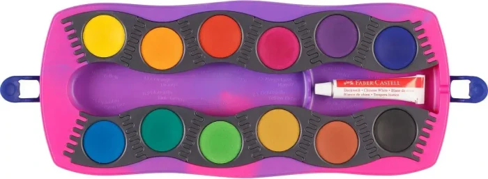 Faber-Castell Connector Farbkasten Einhorn, 12 Farben