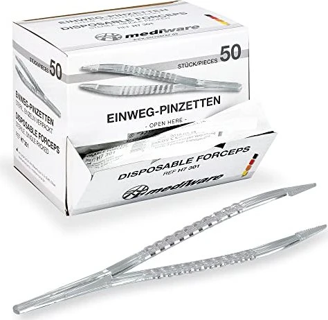 Servoprax Mediware sterile Einweg-Pinzetten, 50 Stück