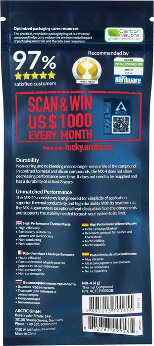 ARCTIC MX-4, 2019 Edition, 4g