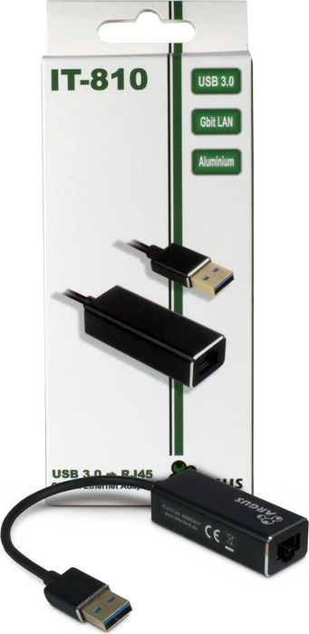 Inter-Tech Argus IT-810 LAN-Adapter, RJ-45, USB-A 3.0 [Stecker]
