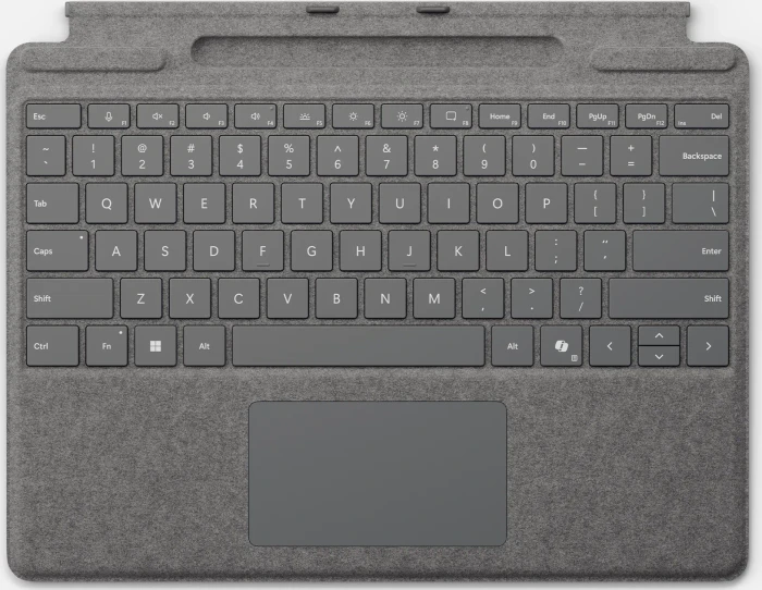 Microsoft Surface Pro Keyboard Slim Pen 2 Bundle mit Copilot-Taste, Platin, UK