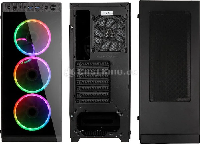 Kolink Horizon RGB, schwarz, Glasfenster