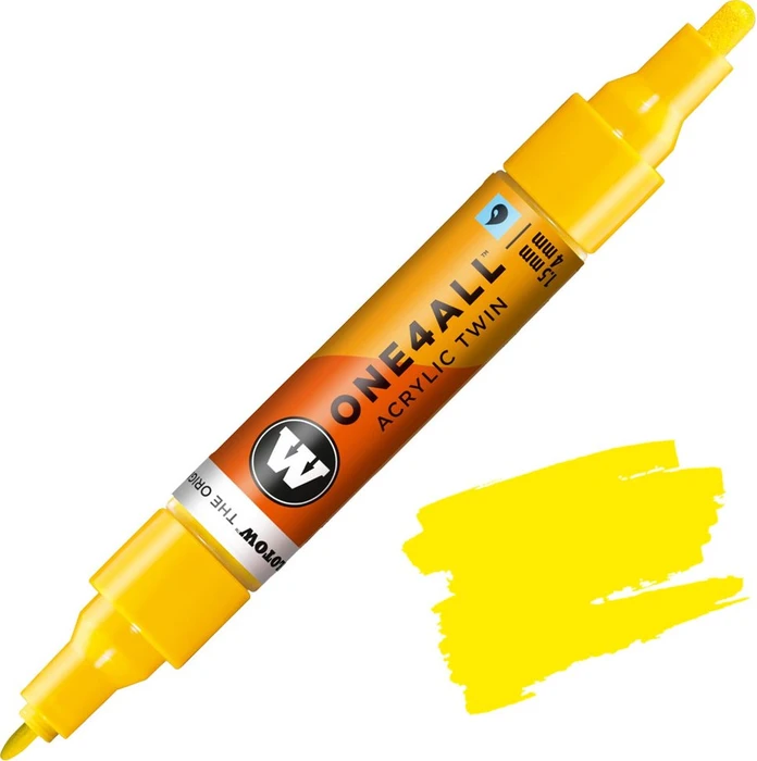 Molotow ONE4ALL Twin 1.5/4mm Acrylmarker zinkgelb