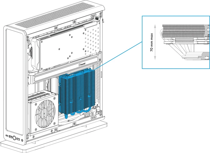 Fractal Design Ridge, weiß, PCIe 4.0, Mini-ITX