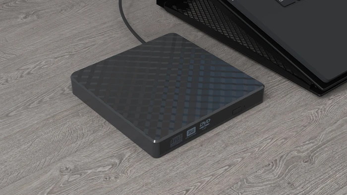 Krux tragbares externes DVD-Laufwerk schwarz, USB 2.0