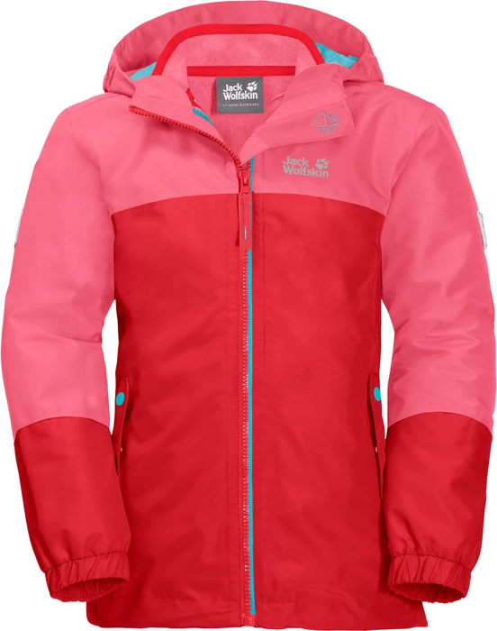 Jack Wolfskin Girls Iceland 3in1 Funktionsjacke coral pink (Junior)