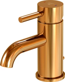 Steinberg Serie 100 Waschtisch-Einhebelmischer mit Ablaufgarnitur Ausladung 100mm rose gold