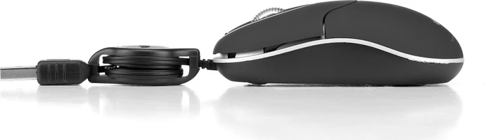 NGS Sin Laptop Mouse with Retractable Cable schwarz, USB