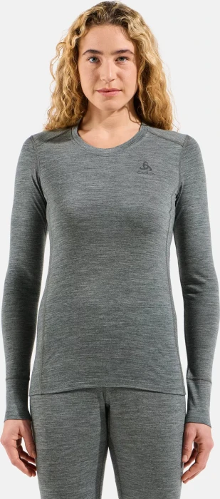 Odlo Natural Merino 200 Baselayer Funktionsshirt langarm odlo steel grey melange (Damen)