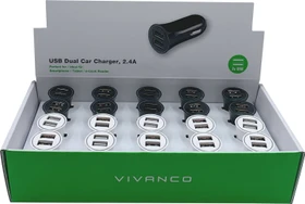 Vivanco Universal USB Dual Kfz-Ladegerät schwarz