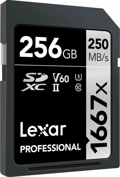 Lexar Professional 1667x Silver Series R250/W120 256GB, UHS-II U3, Class 10