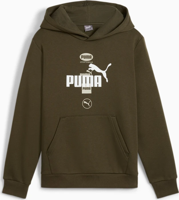 Puma Power Graphic Hoodie dark olive (Junior)