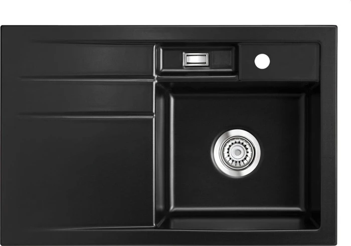systemceram Bela 78 Einbau Becken rechts nero